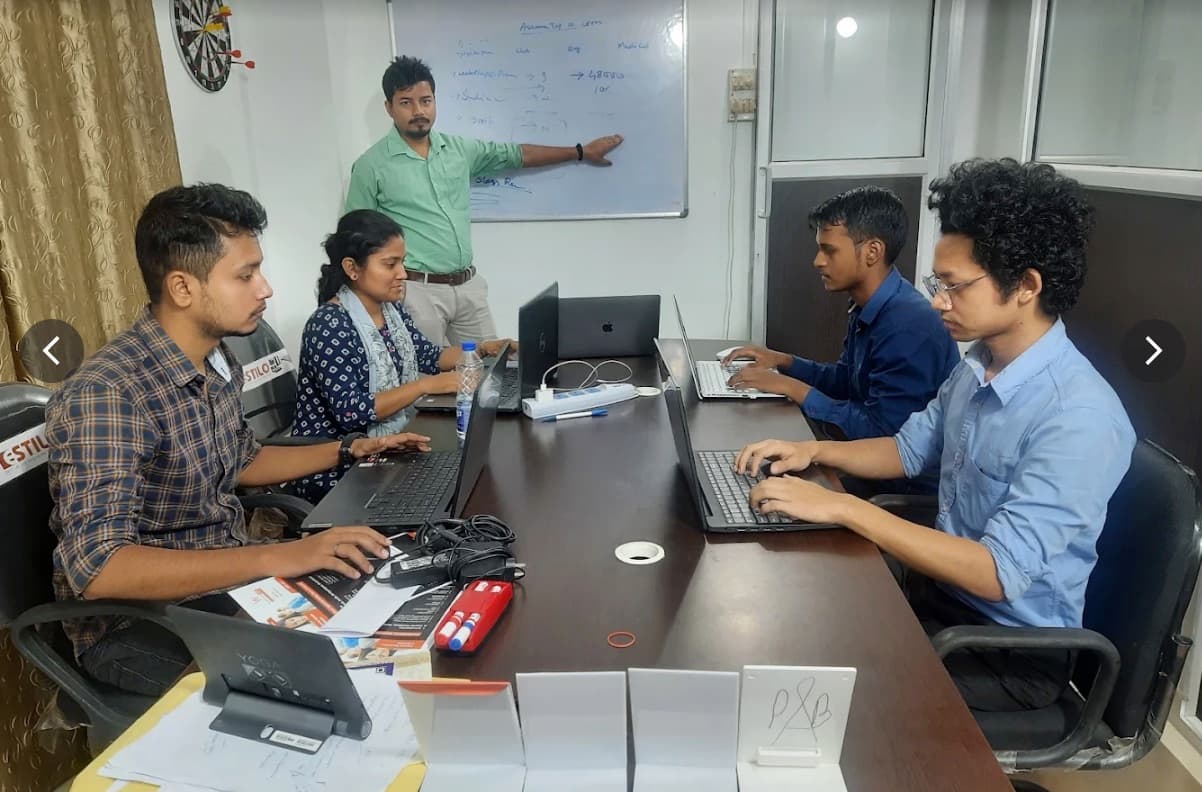 Team session at Webotapp Academy Guwahati office