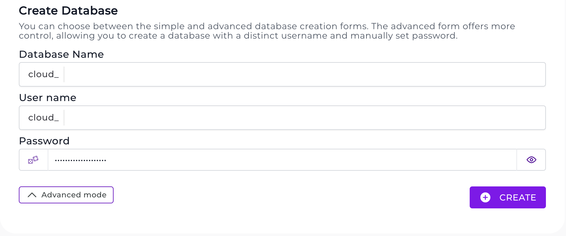 create-a database